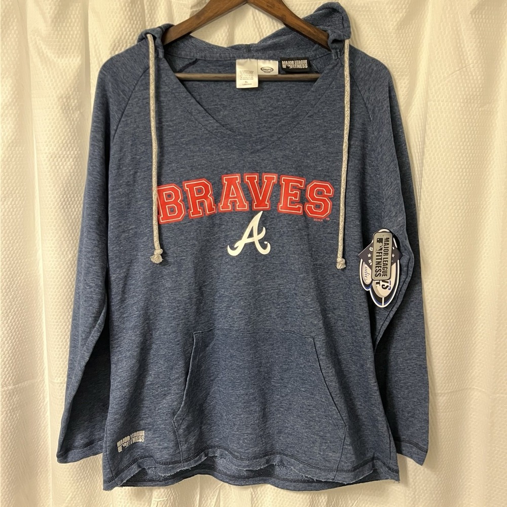 NEW Atlanta‎ Braves Concepts Sport Womens Hoodie Major League Fitness
